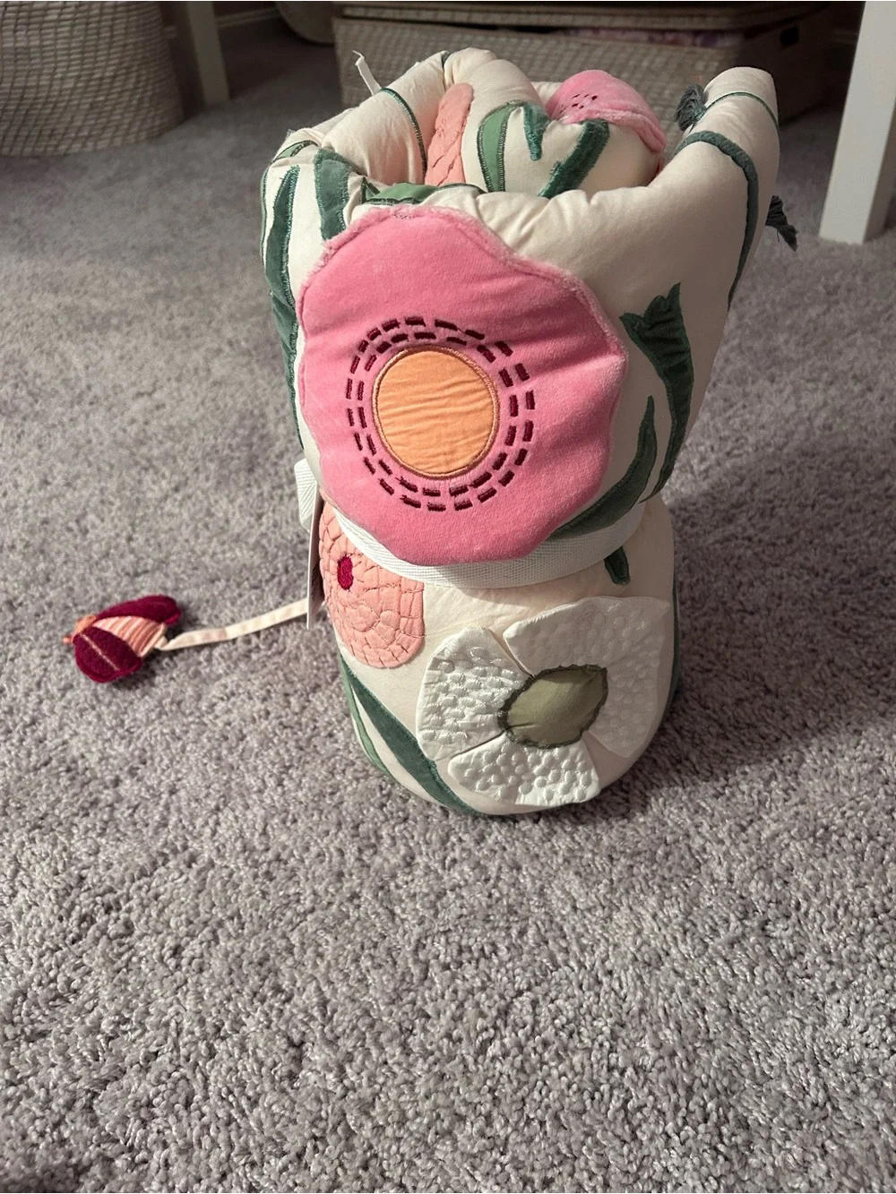 Crate&Barrel Floral Applique Play Mat
